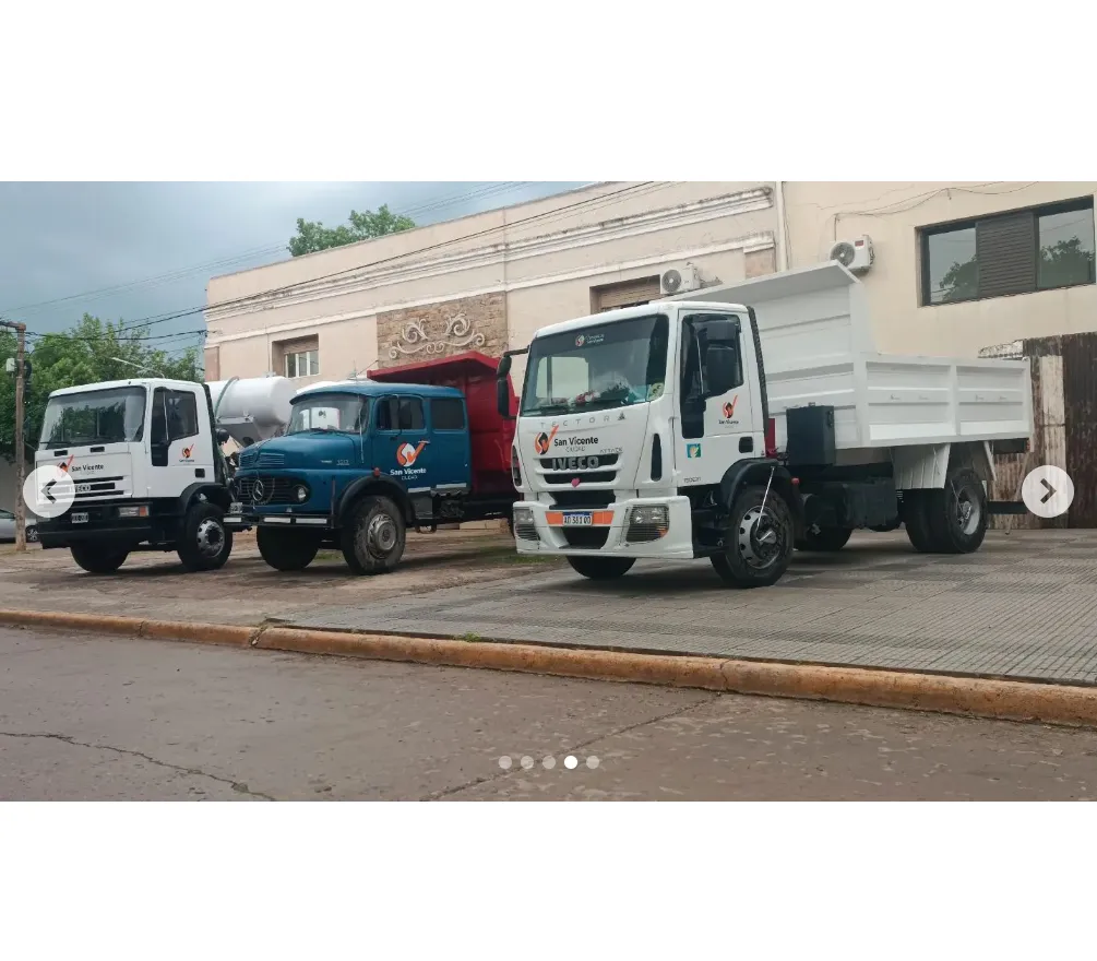 San Vicente Ciudad _ 🔶 EXPOSICIÓN DE TRES CAMIONES FRENTE AL MUNICIPIO_ UNA INVERSIÓN CLAVE PARA LA CIUDAD 🚛 En una muestra pública realizada frente al… _ Instagram - Google Chrome 23_10_2024 23_02_01