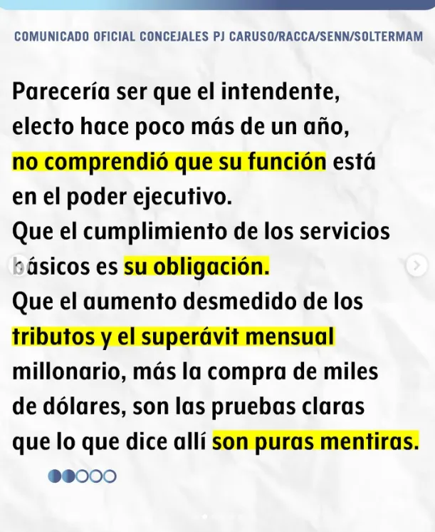 María Paz Caruso _ Solicitamos, una vez más, responsabilidad en las declaraciones y poner a Rafaela por sobre cualquier individualidad. Nuestra ciudad… _ Instagram - Google Chrome 19_9_2024 11_18_56