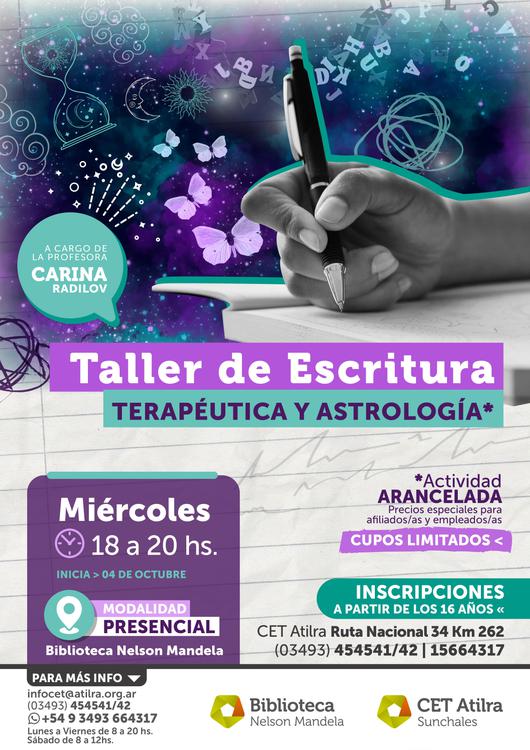 Taller de Escritura Terapéutica Y ASTROLOGÍA -SEP2023