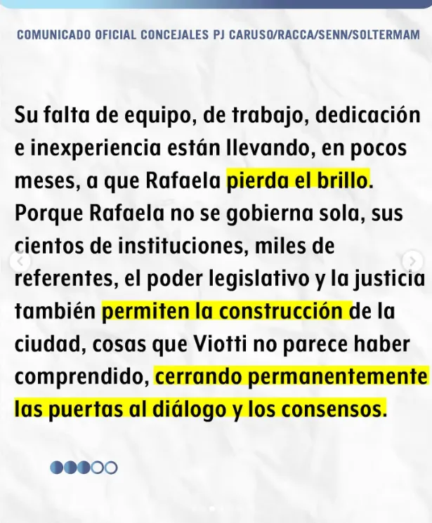 María Paz Caruso _ Solicitamos, una vez más, responsabilidad en las declaraciones y poner a Rafaela por sobre cualquier individualidad. Nuestra ciudad… _ Instagram - Google Chrome 19_9_2024 11_18_58
