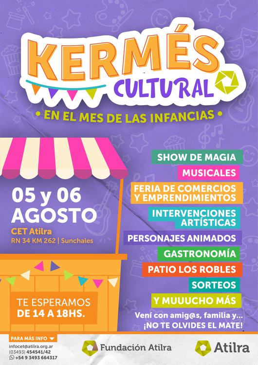 flyer anuncio kermes - mes de las infancias_Mesa de trabajo 1