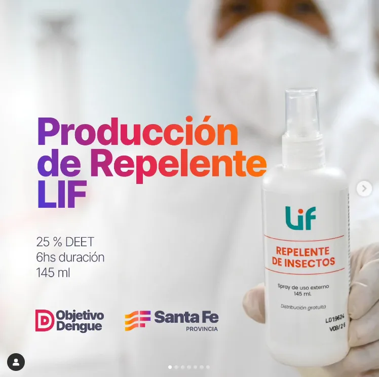 Gobierno de Santa Fe _ ¡Incrementamos la producción de repelente del #LIF! Con una inversión superior a los $700 millones, en el marco del programa… _ Instagram - Google Chrome 18_9_2024 17_04_18